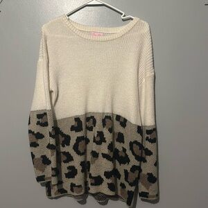 Pink lily sweater size small